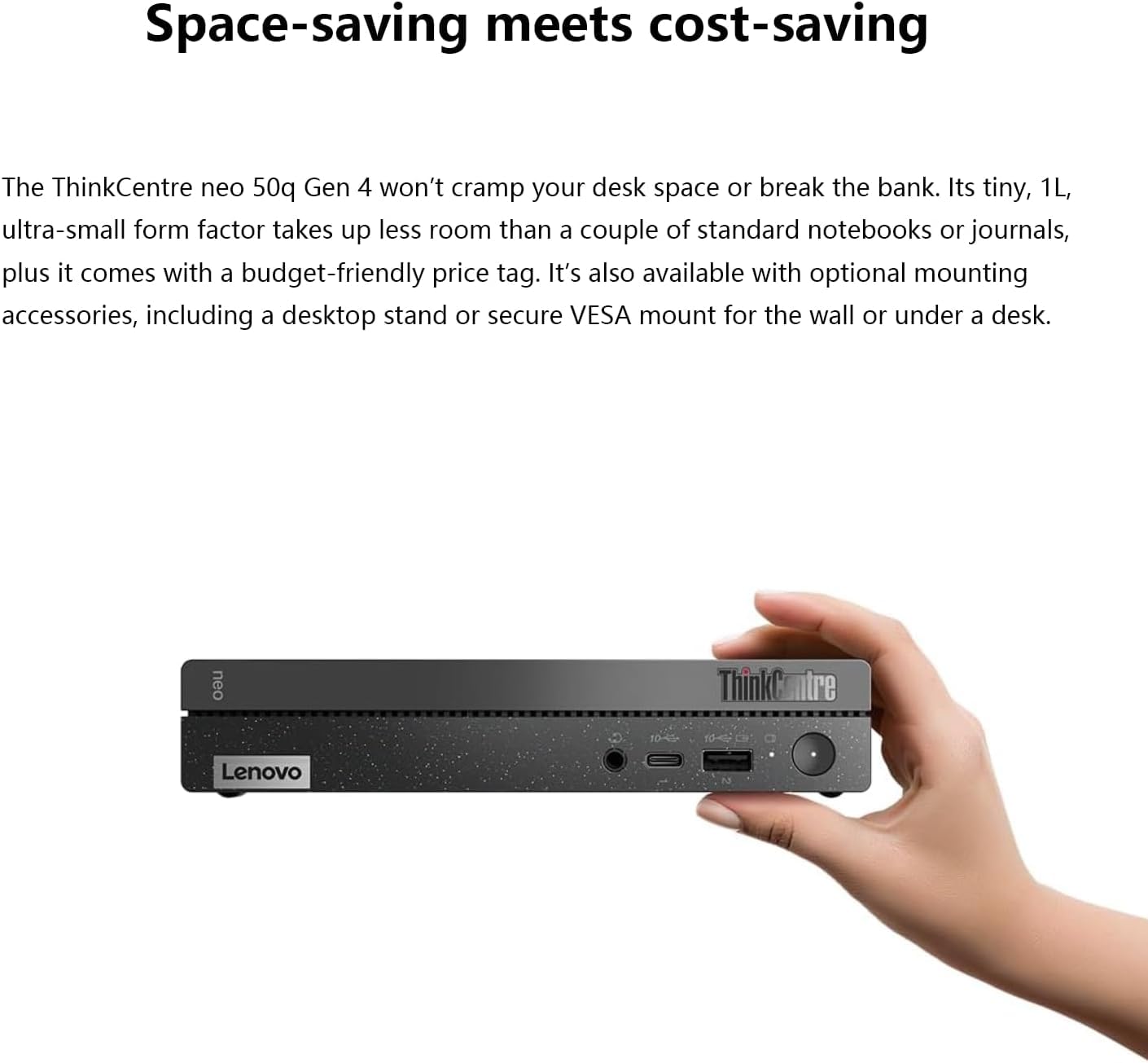 Lenovo ThinkCentre Neo 50q Gen4 1L Mini PC | Intel Core i5-13420H